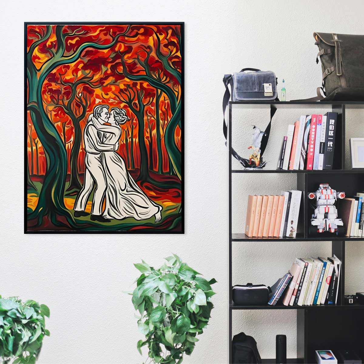 Autumn Love - Framed Wall Art (113cm x 85cm)