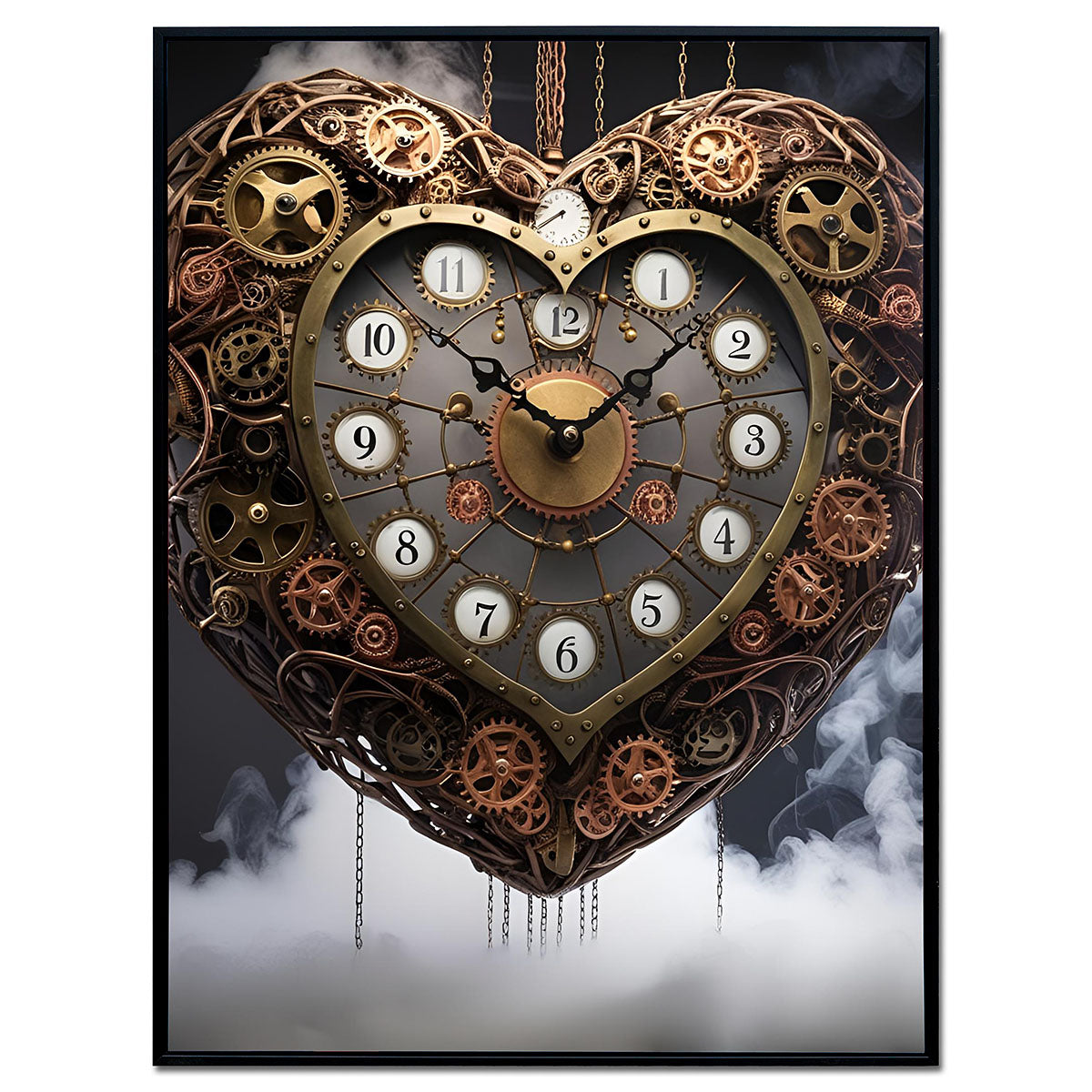 Heart of Time - Framed Wall Art (113cm x 85cm)