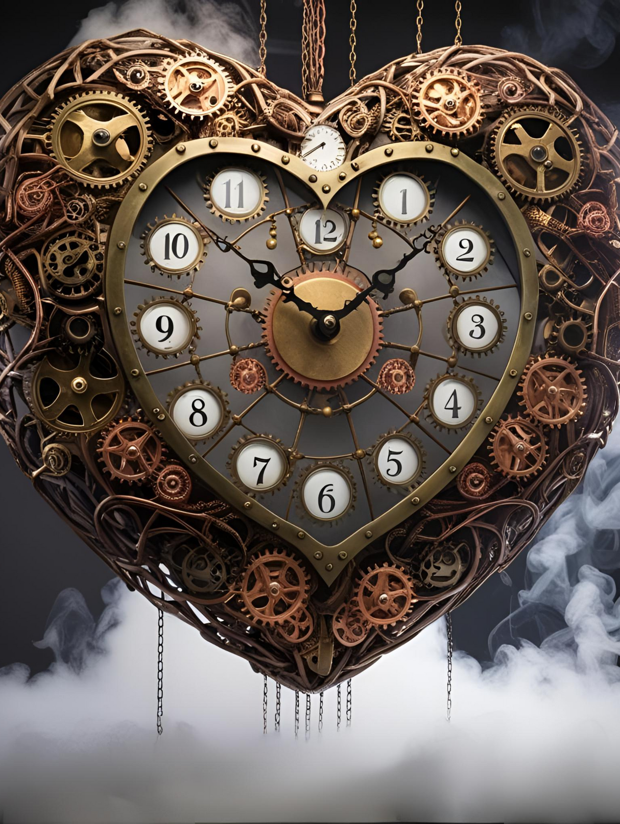 Heart of Time - Framed Wall Art (113cm x 85cm)