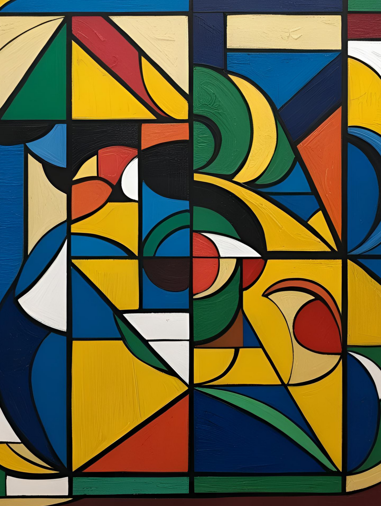Cubist Bloom - Framed Wall Art (113cm x 85cm)