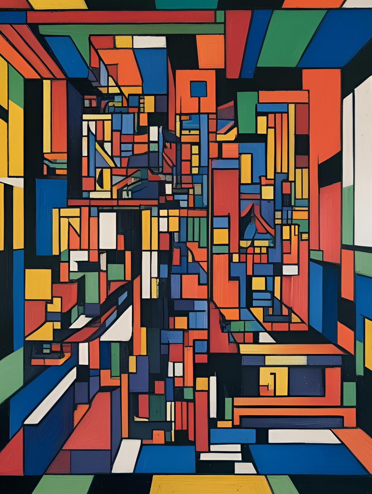 Urban Grid - Framed Wall Art (113cm x 85cm)