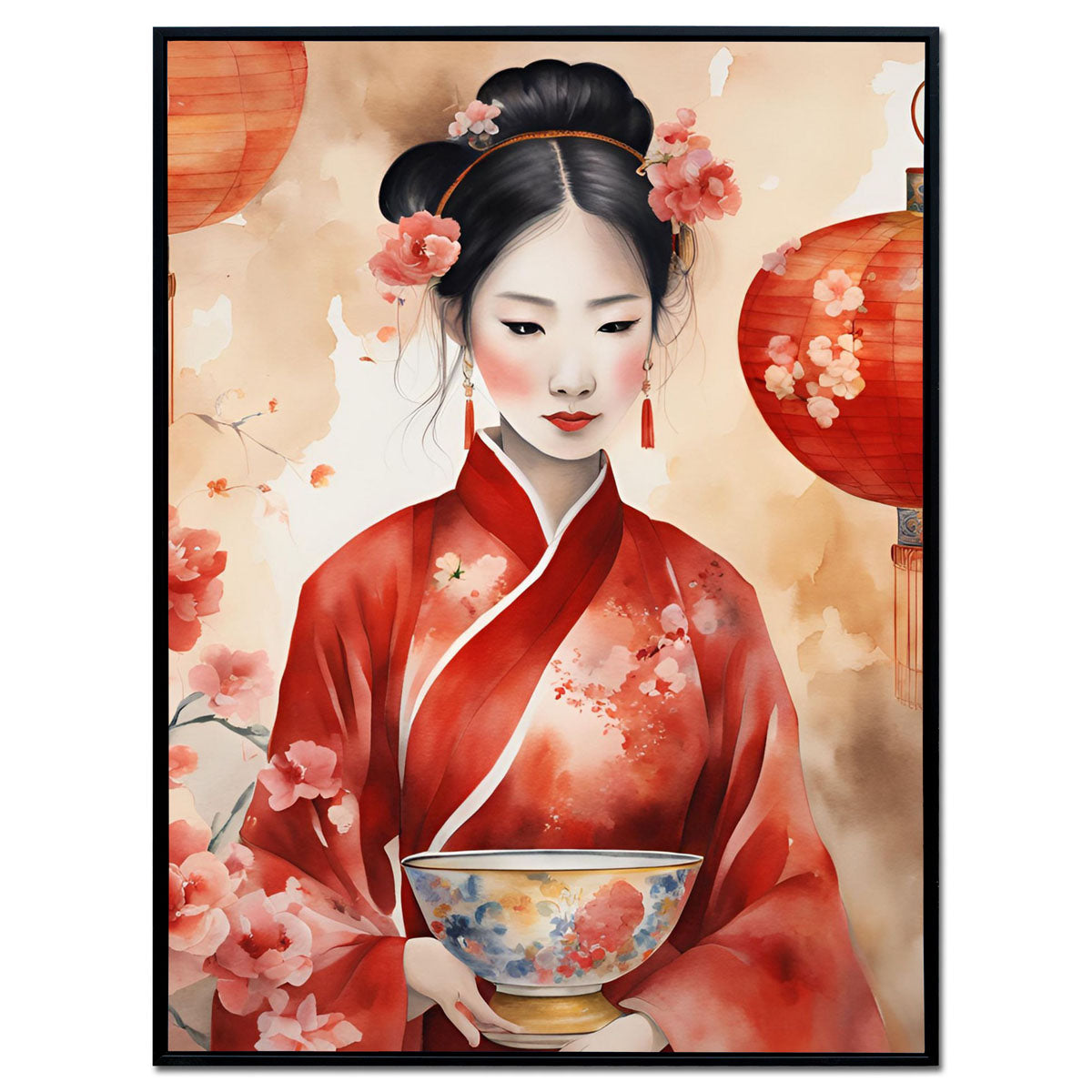 Blossom Grace - Framed Wall Art (113cm x 85cm)