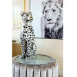 Black and White Porcelain Leopard Statue