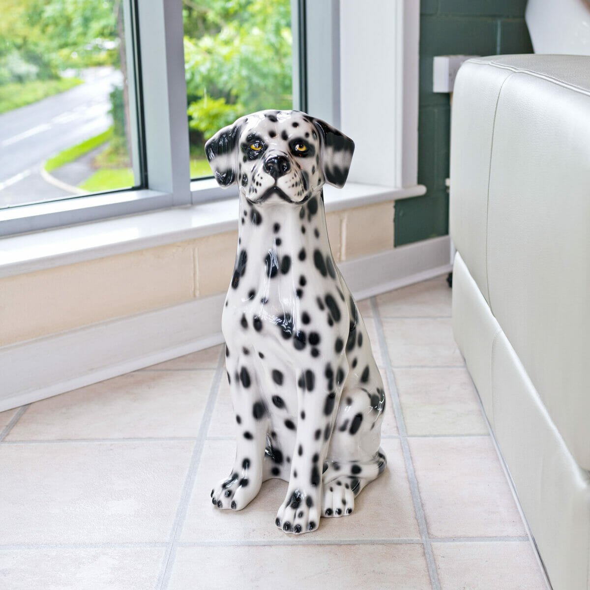 Porcelain Dalmatian Statue - Front View