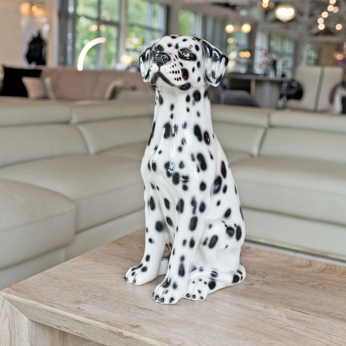 Porcelain Dalmatian Statue in our Showroom