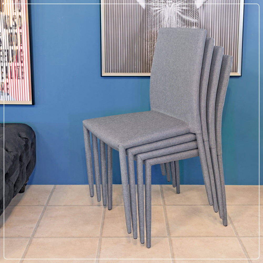 Selina Stacking Dining Chair Grey