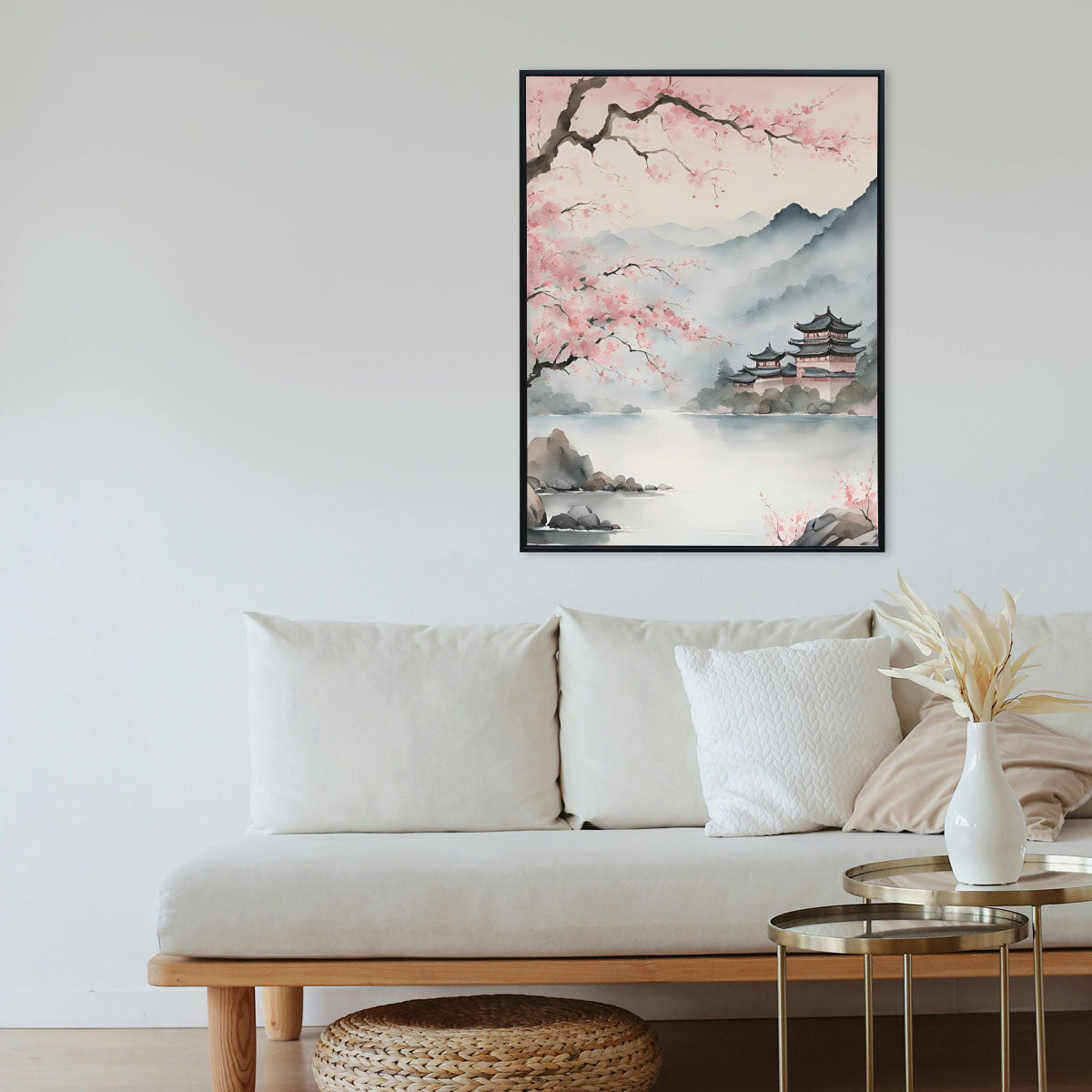 Cherry Blossom Serenity - Framed Wall Art (113cm x 85cm)
