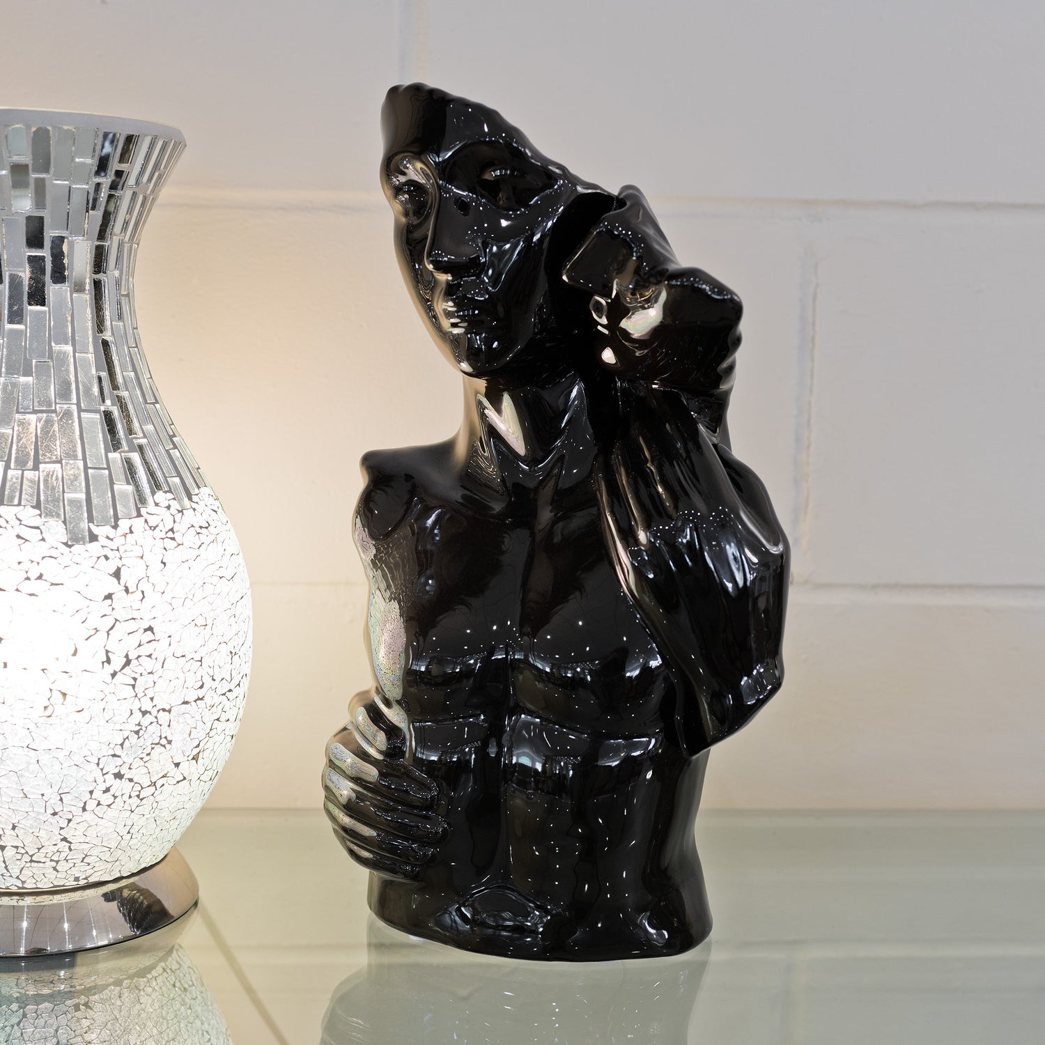 Gloss Ebony Ceramic Lovers Torso