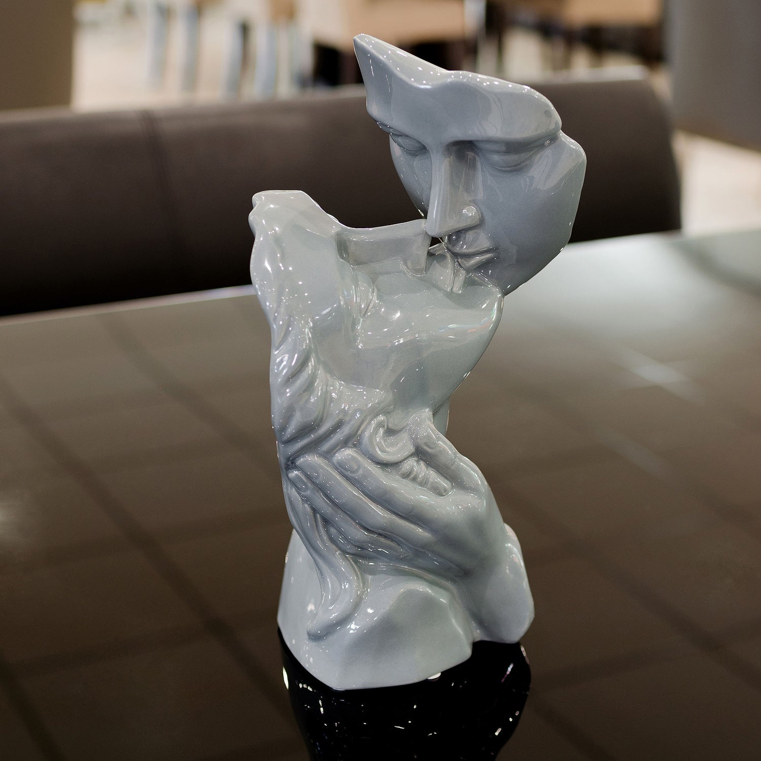 Lovers Kissing Ceramic Bust