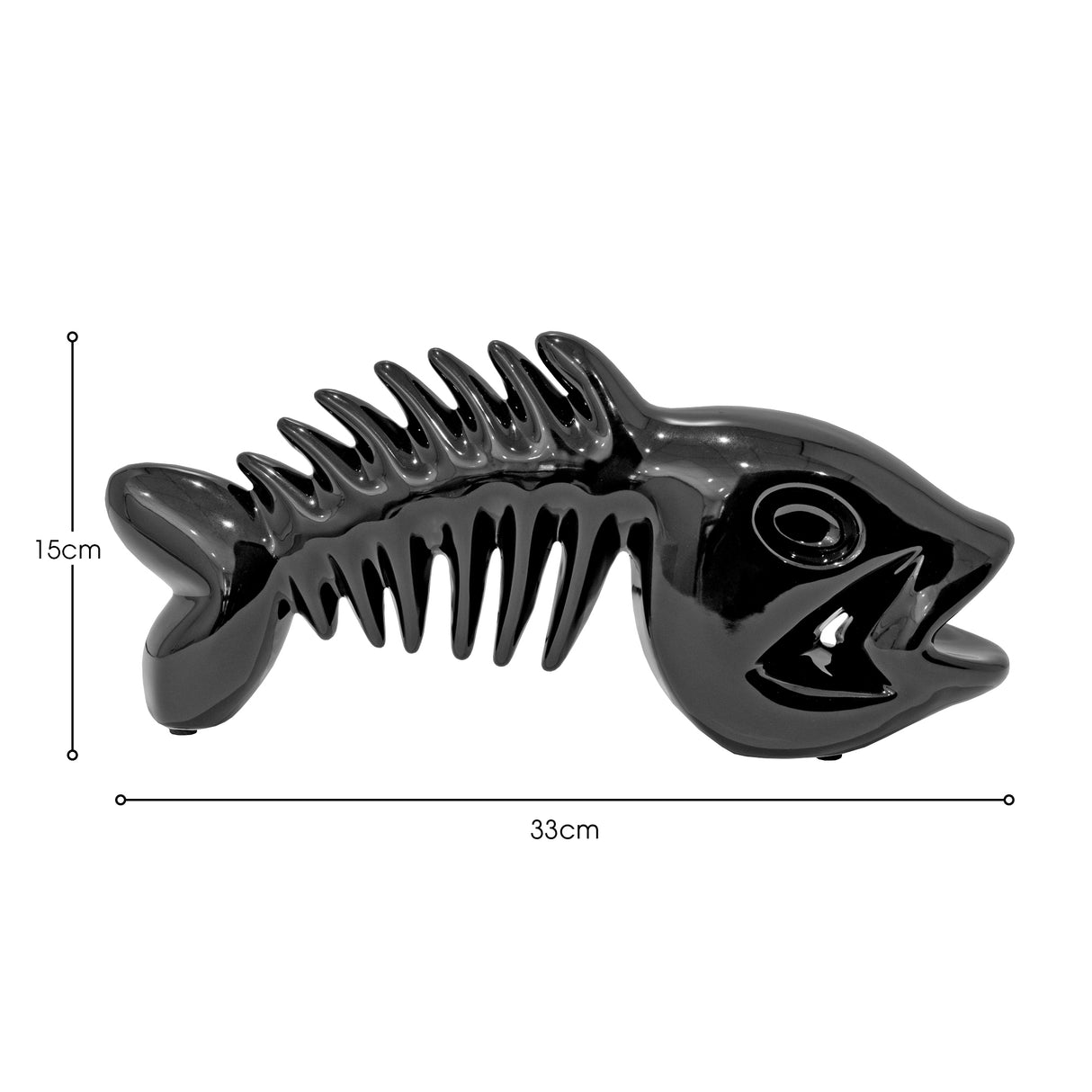 Ceramic Black Fish Bone