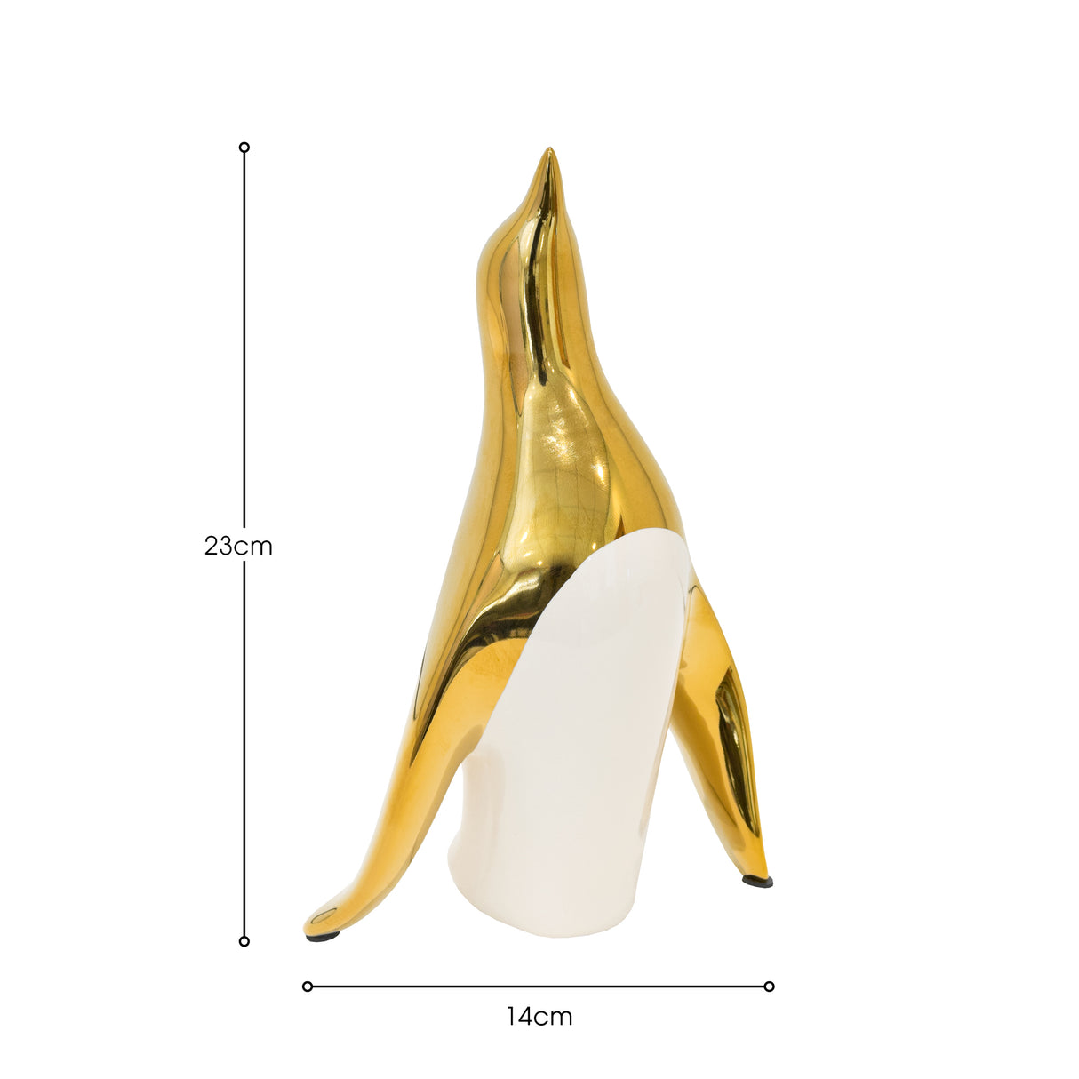 Ceramic Gold Penguin - Small