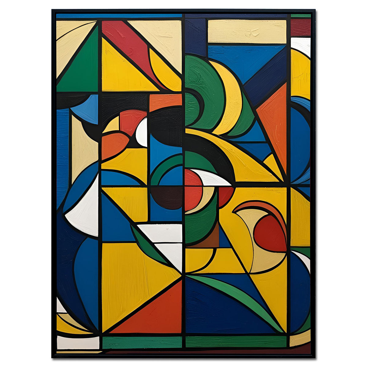 Cubist Bloom - Framed Wall Art (113cm x 85cm)