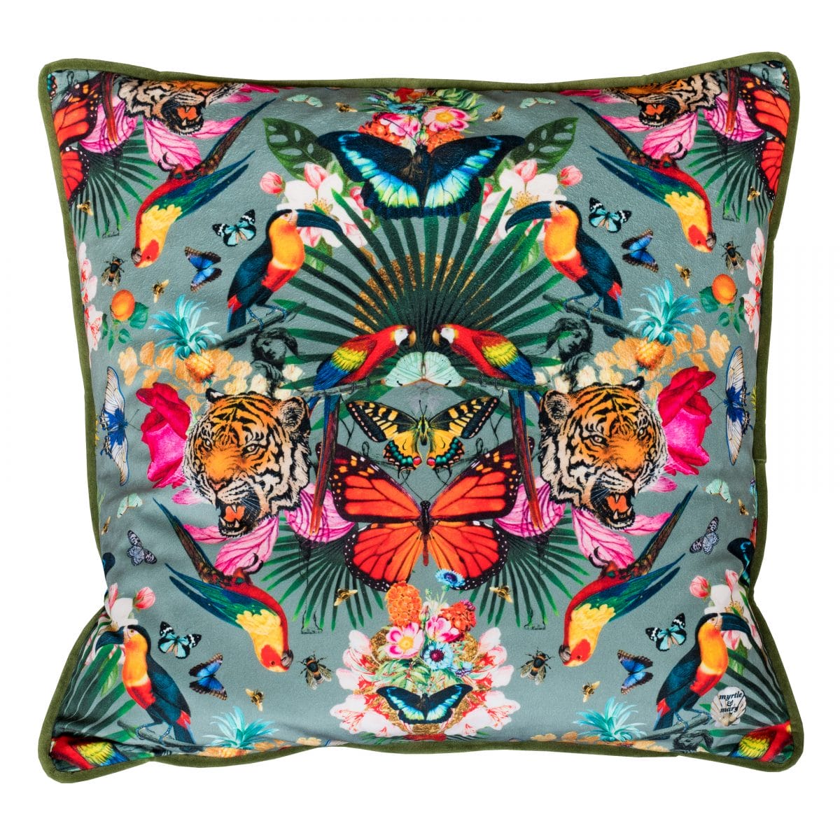 Paradise Lost Sage Cushion - Myrtle and Mary