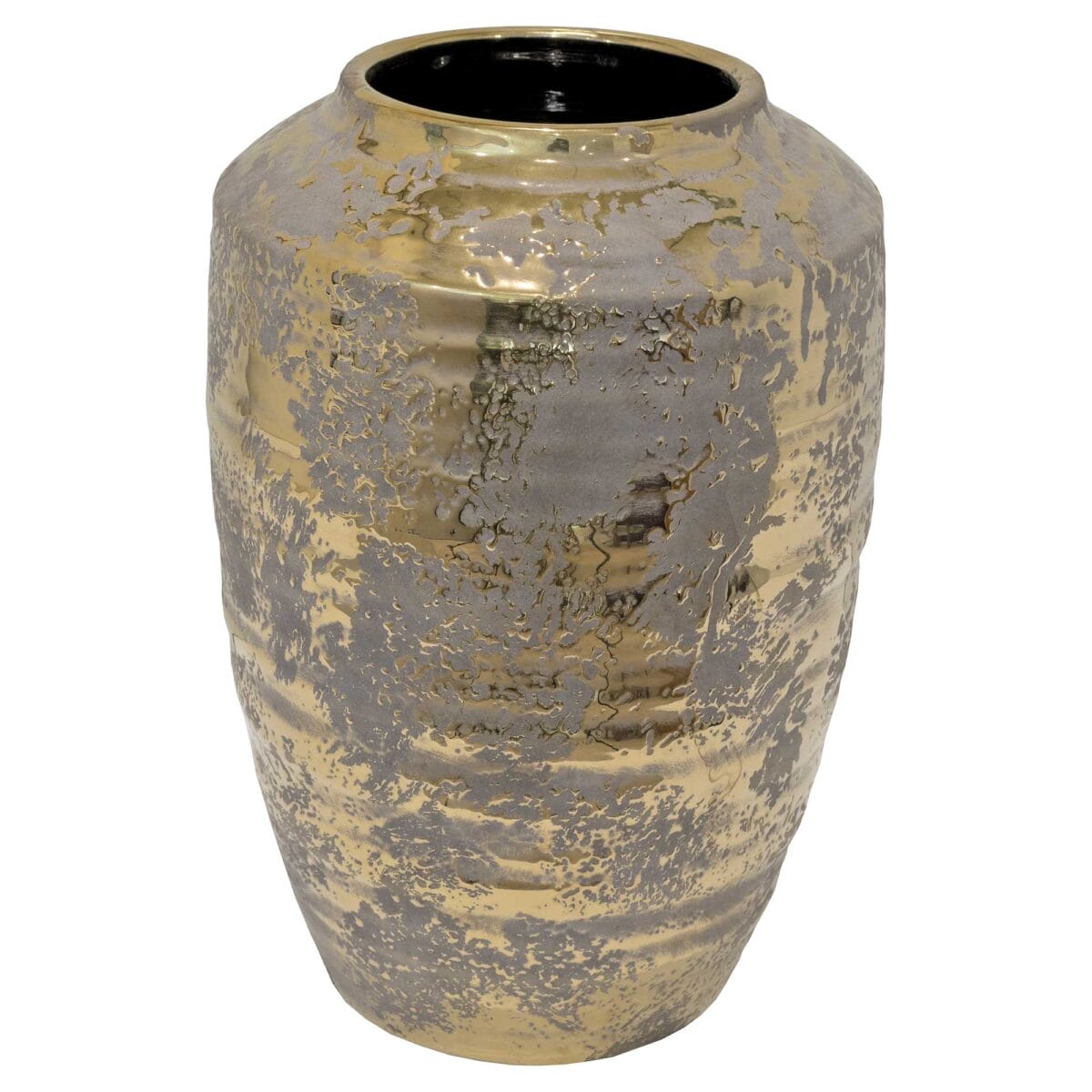 Aurous Gold Fleck Ceramic Vase