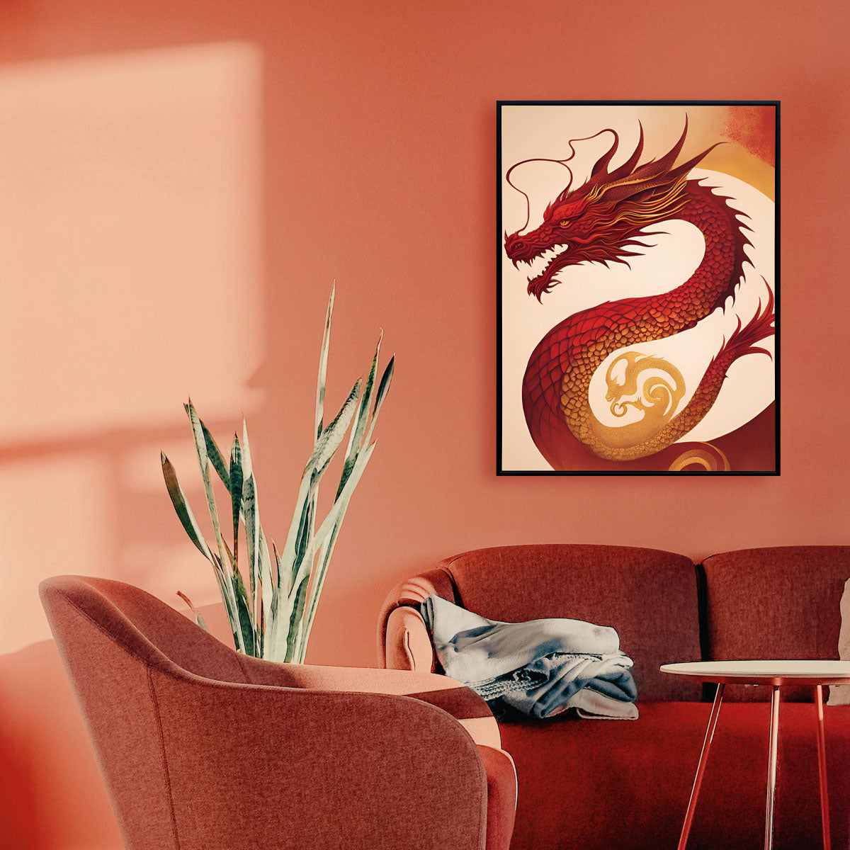 Ember Dragon - Framed Wall Art (113cm x 85cm)