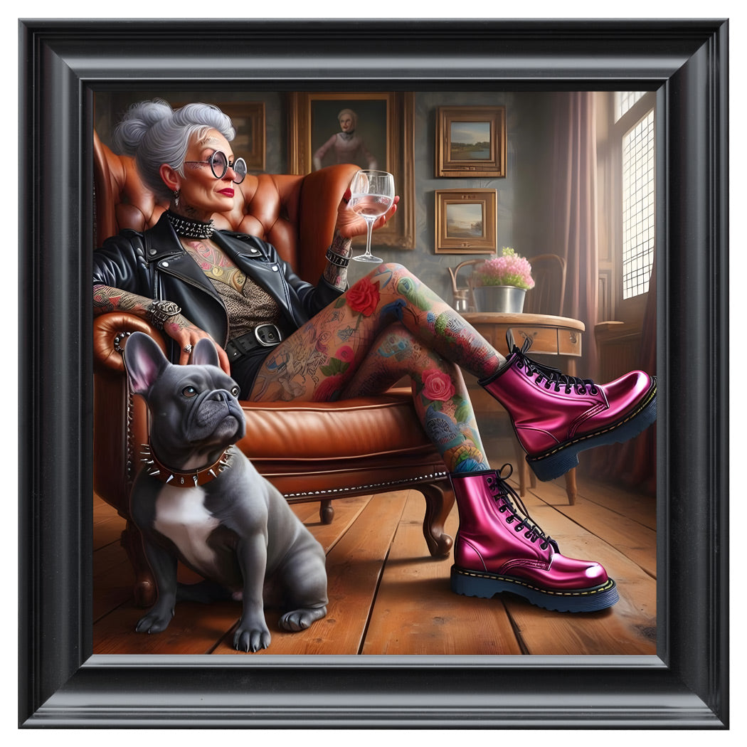 Velvet Print Framed Artwork - Tattoo Collection