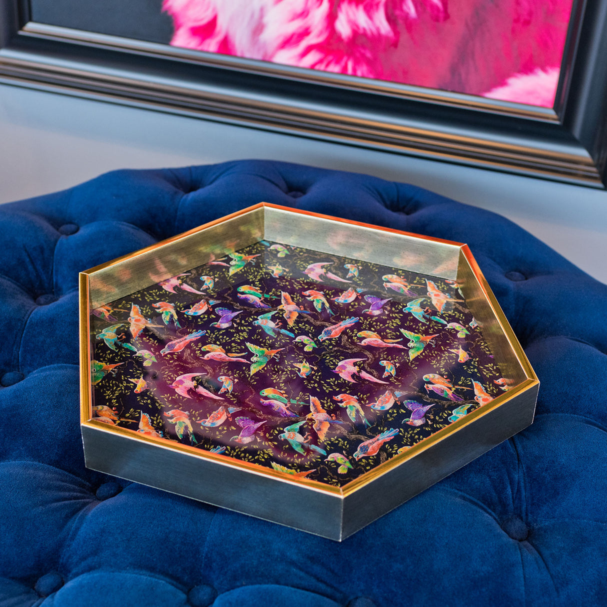 Laurence Llewelyn-Bowen Birdity Absurdity Hexagonal Serving Tray