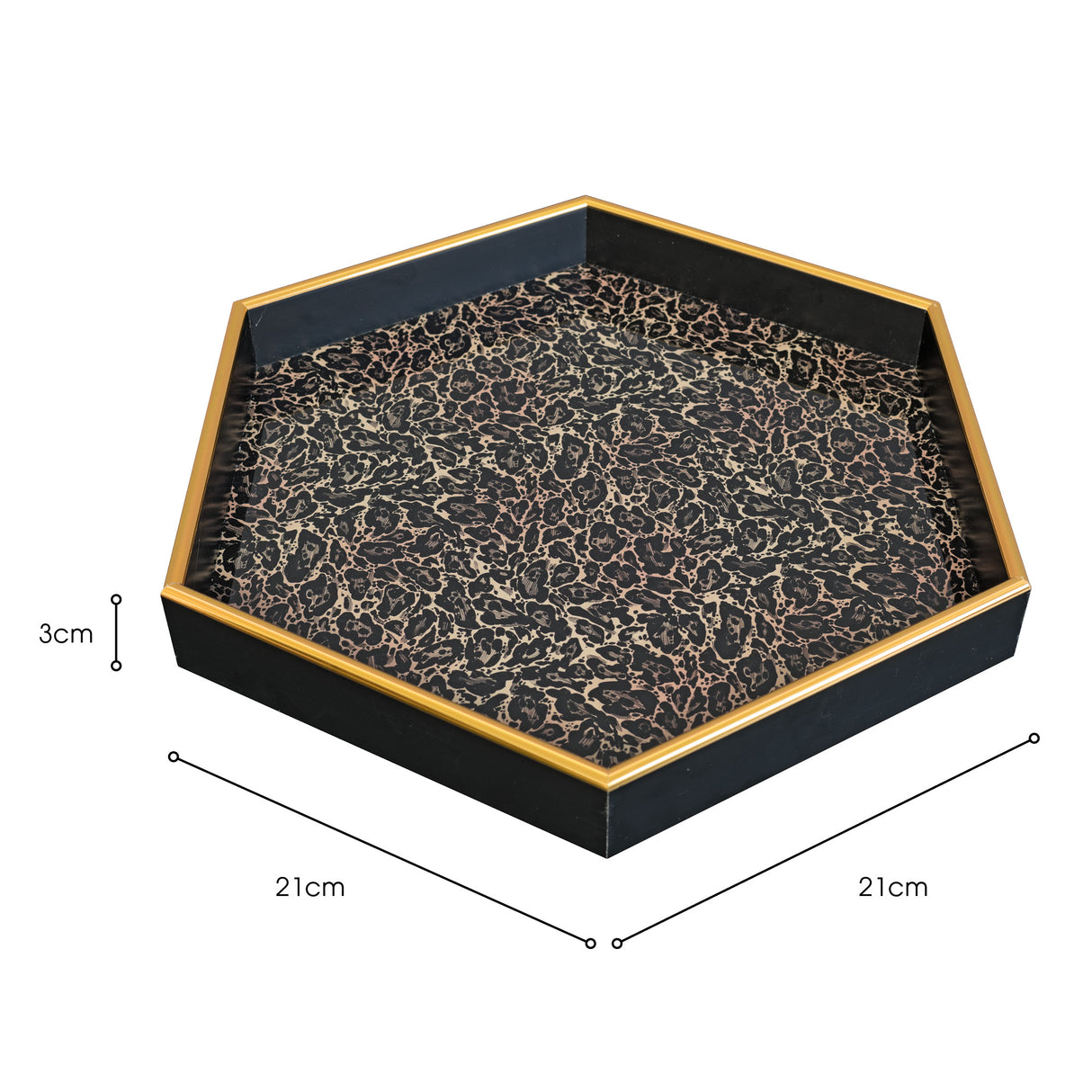 Laurence Llewelyn-Bowen Roxy Leopard Hexagonal Serving Tray