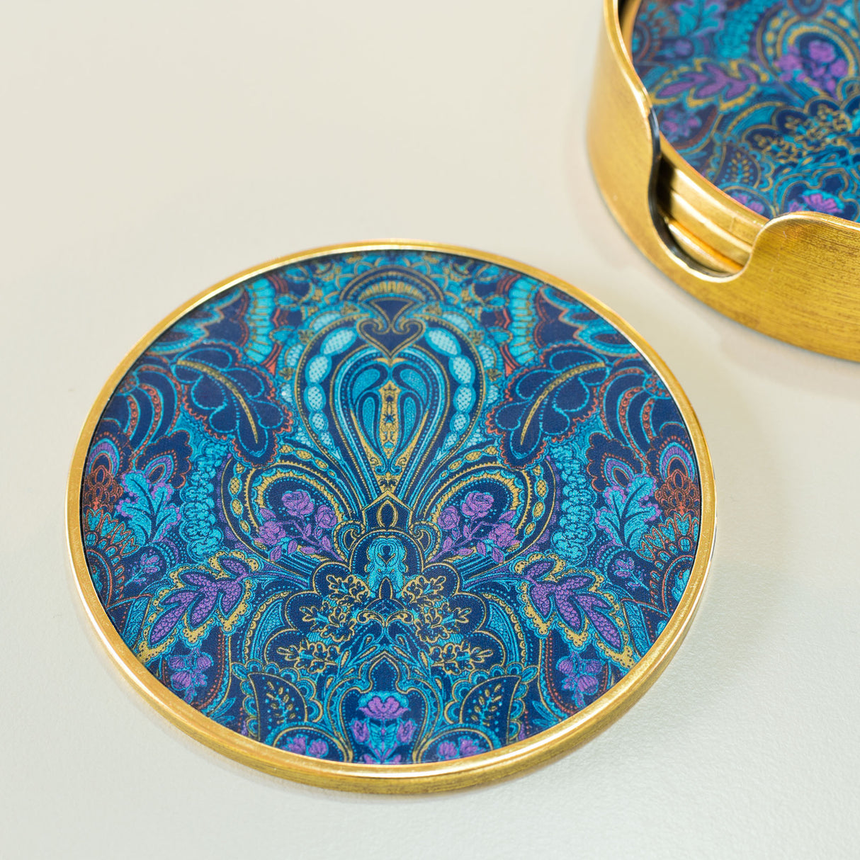 Laurence Llewelyn-Bowen Dangerous Damask Circular Coaster Set