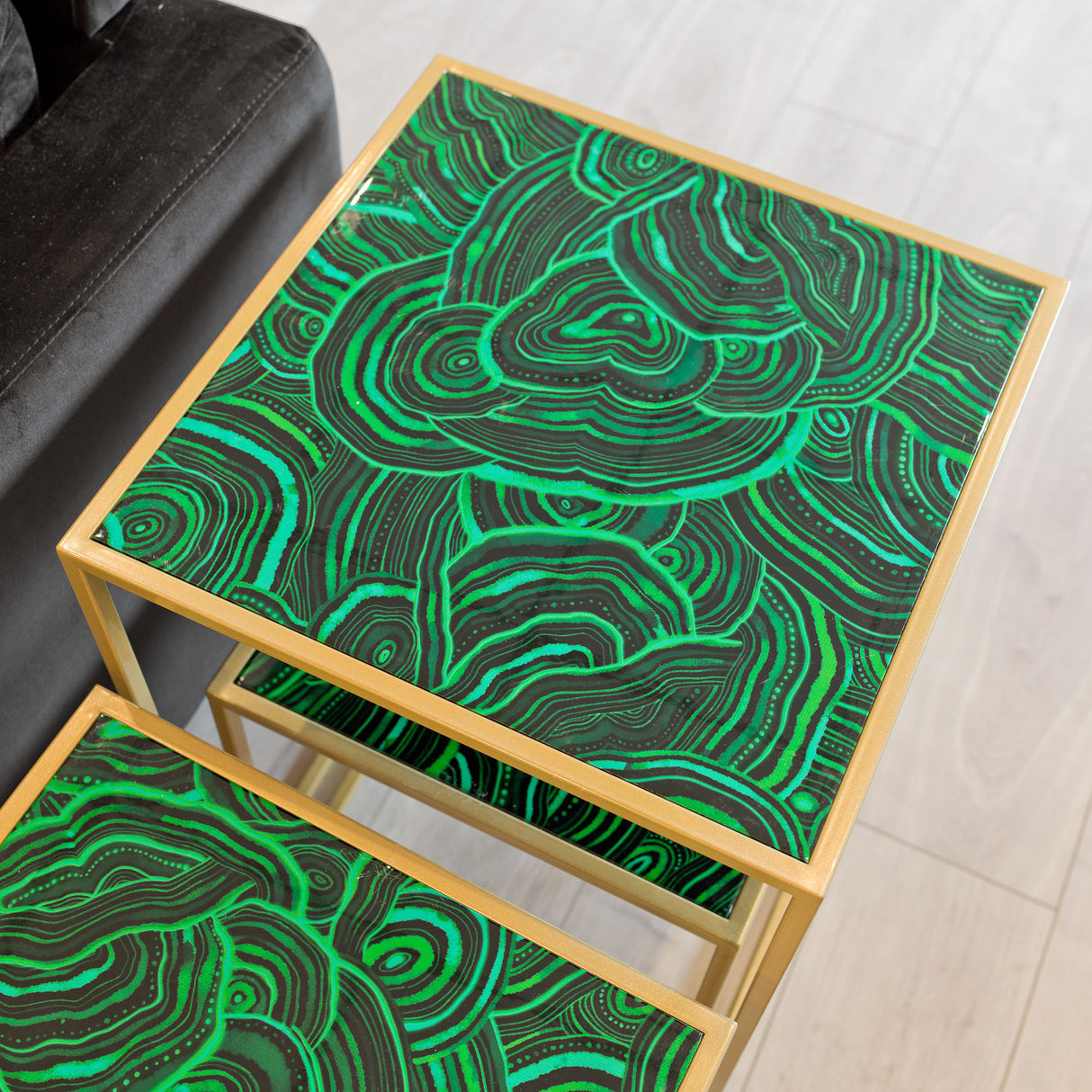 Laurence Llewelyn-Bowen Malachite Nest of Tables