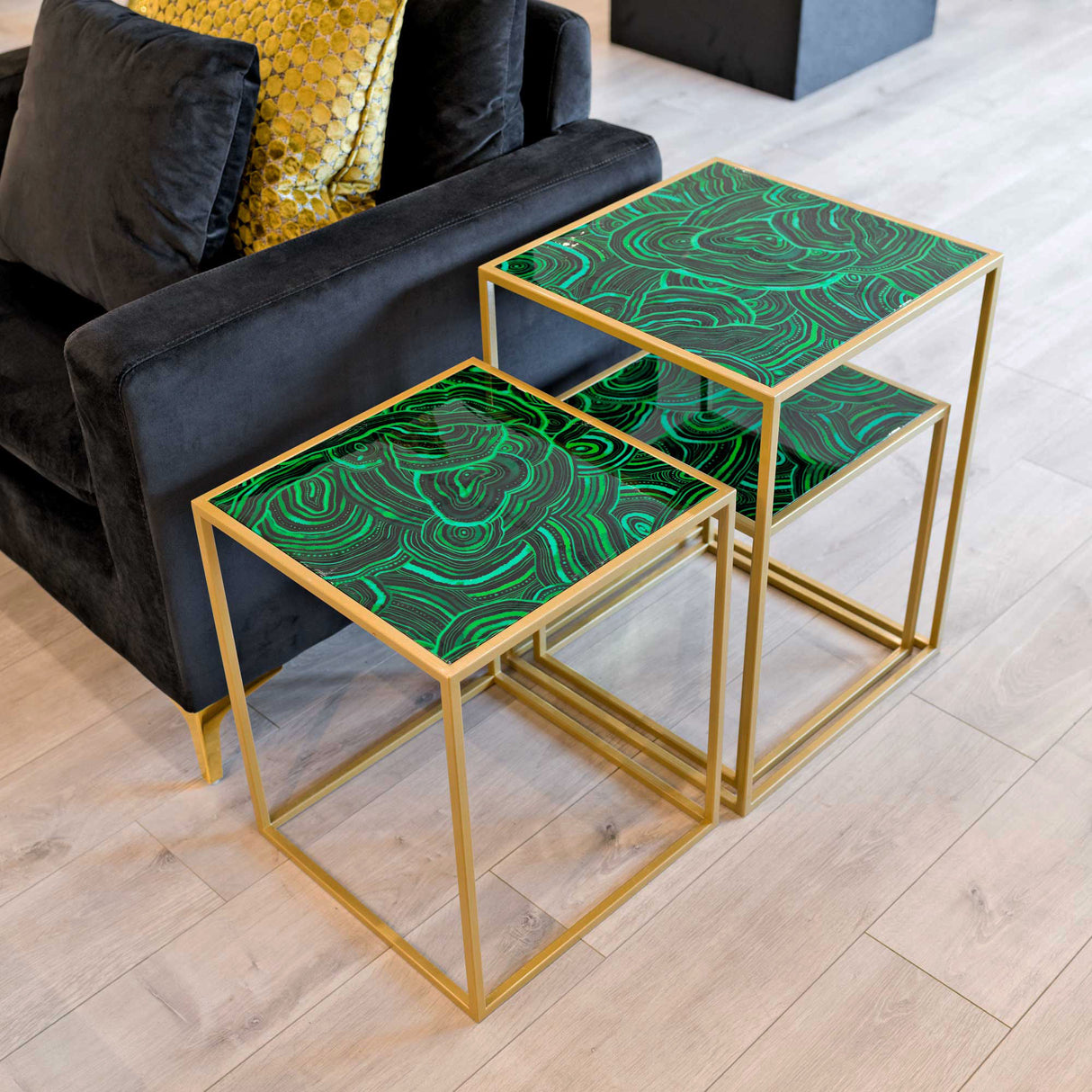Laurence Llewelyn-Bowen Malachite Nest of Tables