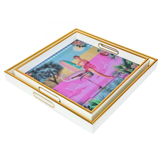 Myrtle and Mary Barbie Serving Trays