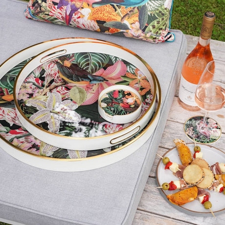 Myrtle and Mary Tropical Bomb Serving Trays Lifestyle