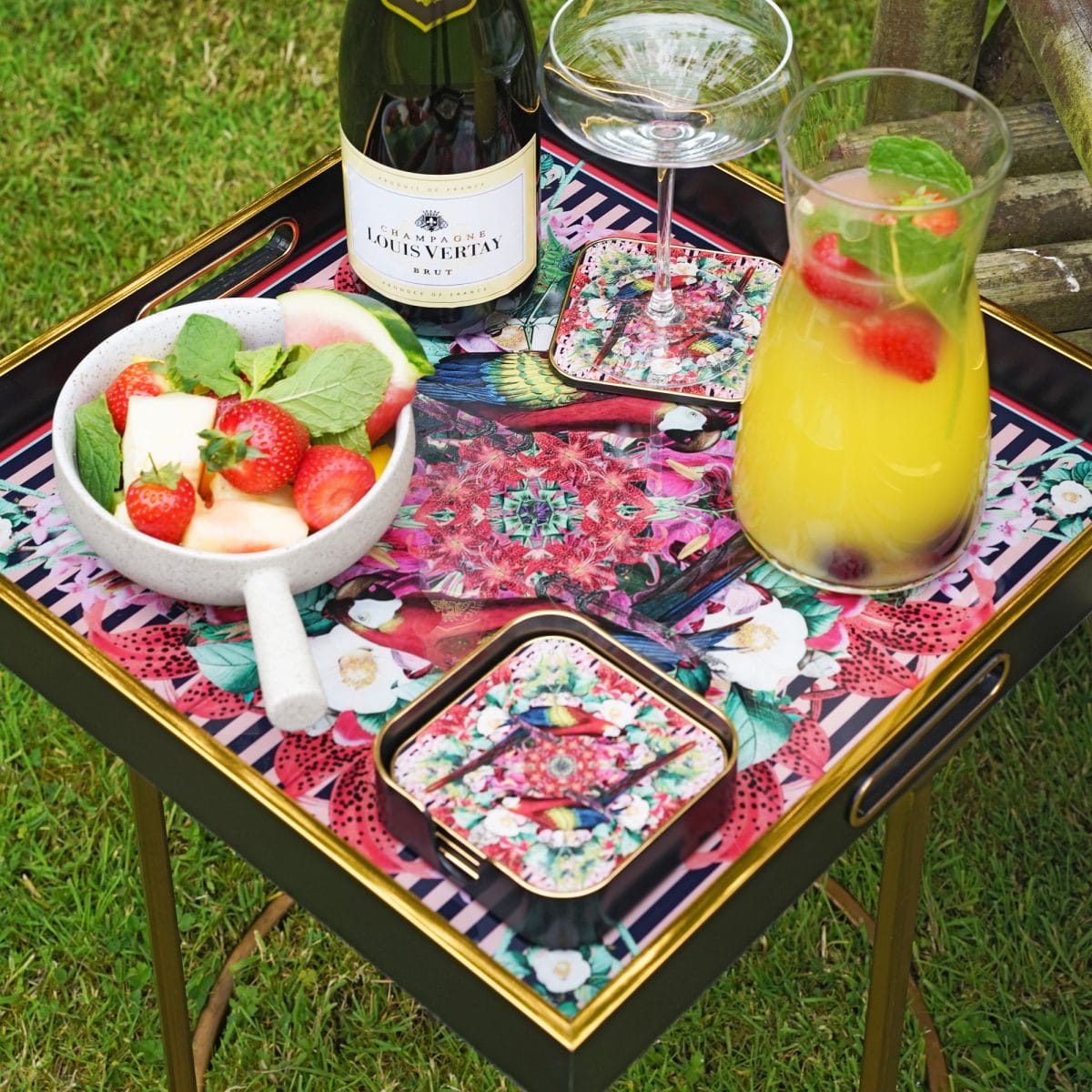 Myrtle and Mary Flower Bomb Serving Tray Set