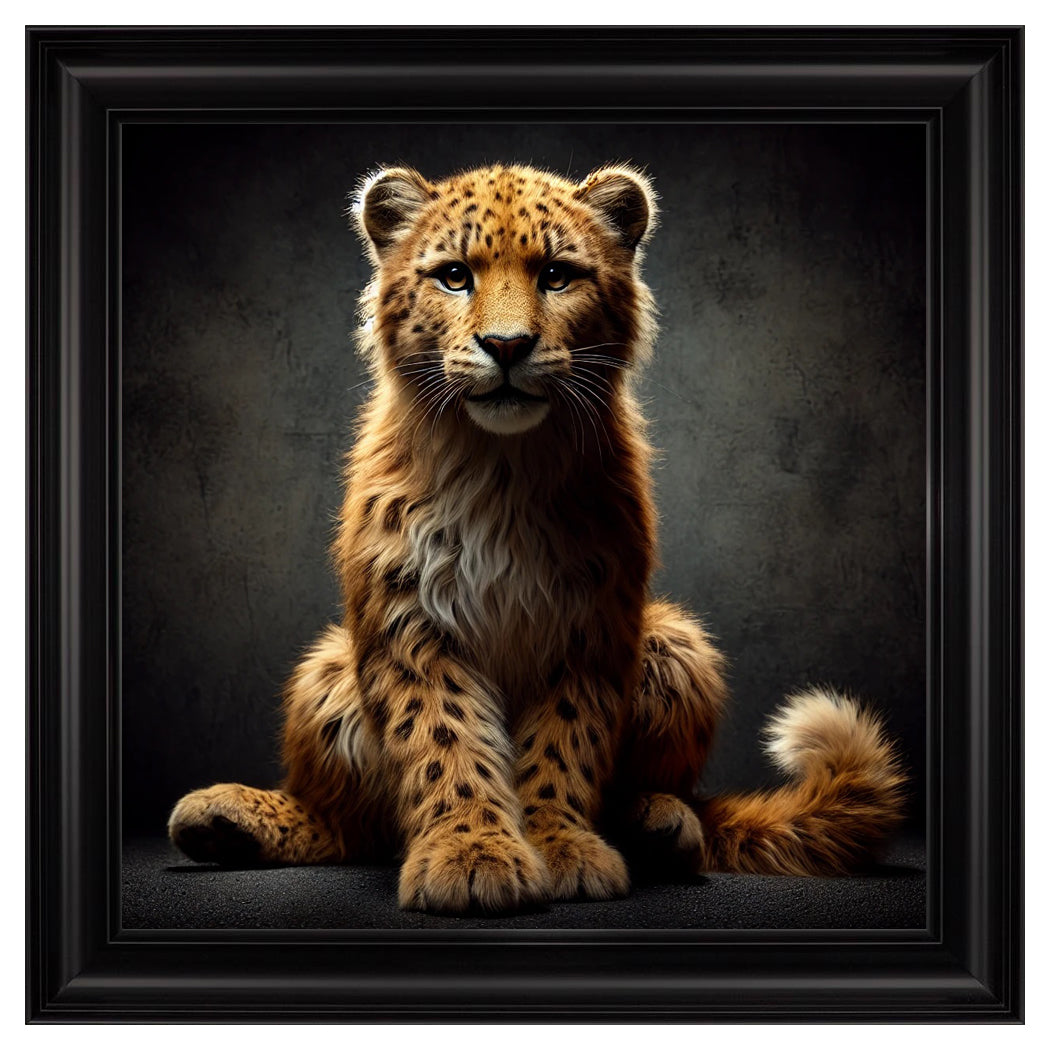 Velvet Print Framed Artwork - Feline Collection
