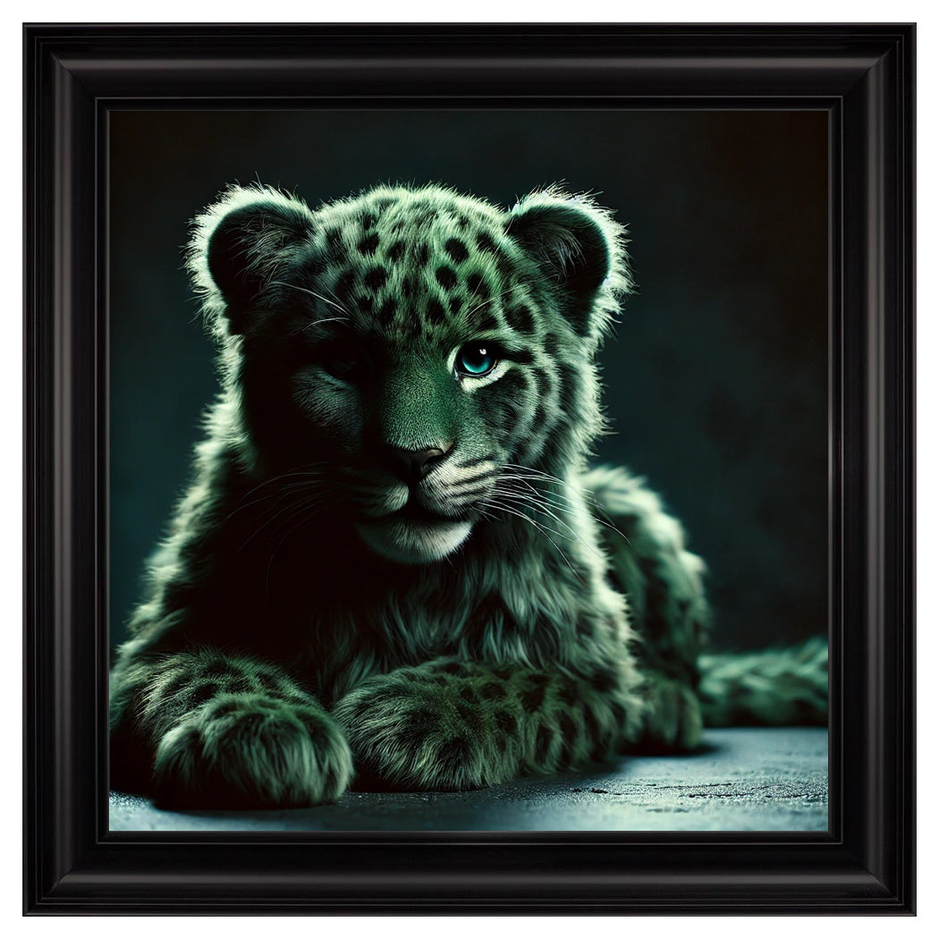 Velvet Print Framed Artwork - Feline Collection