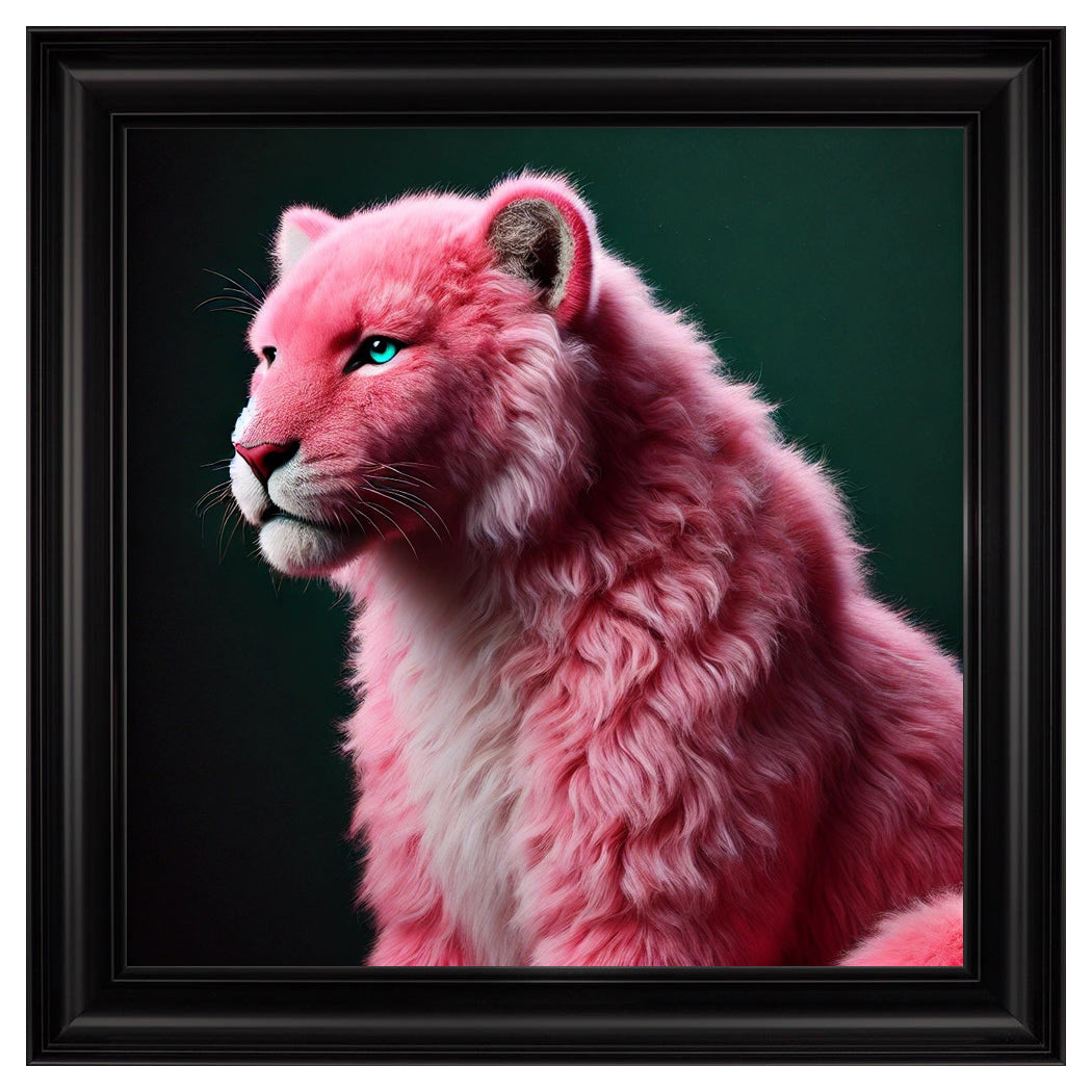 Velvet Print Framed Artwork - Feline Collection