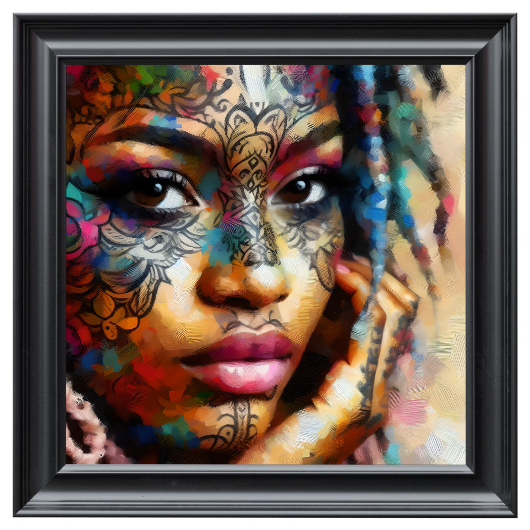 Velvet Print Framed Artwork - Tattoo Collection