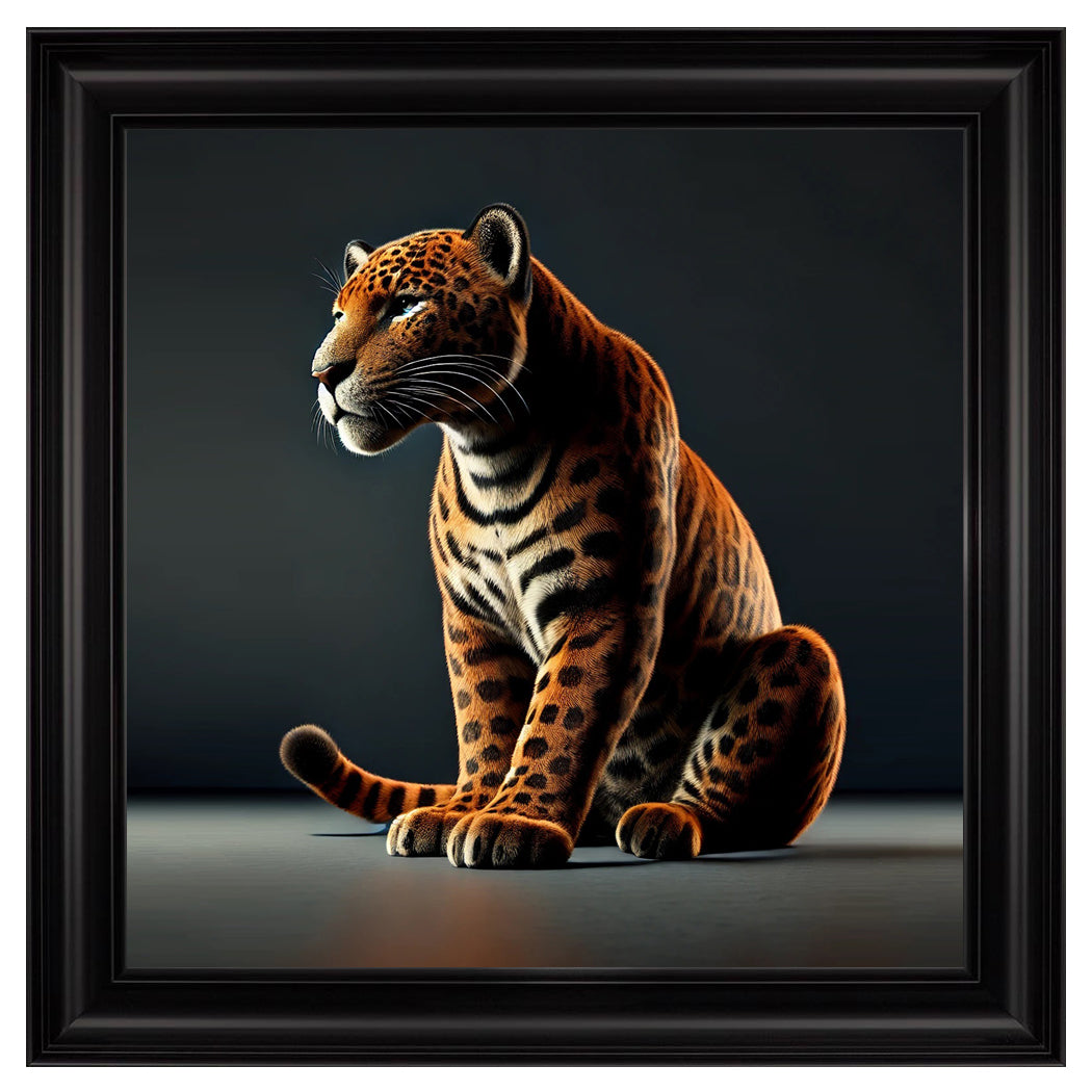 Velvet Print Framed Artwork - Feline Collection