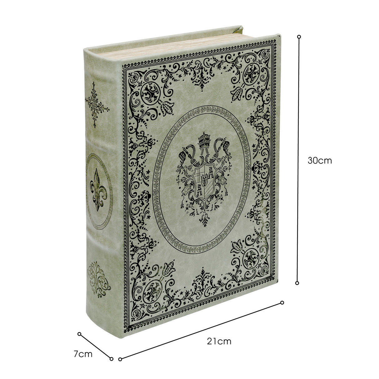 Verdigris Crest Storage Book Box