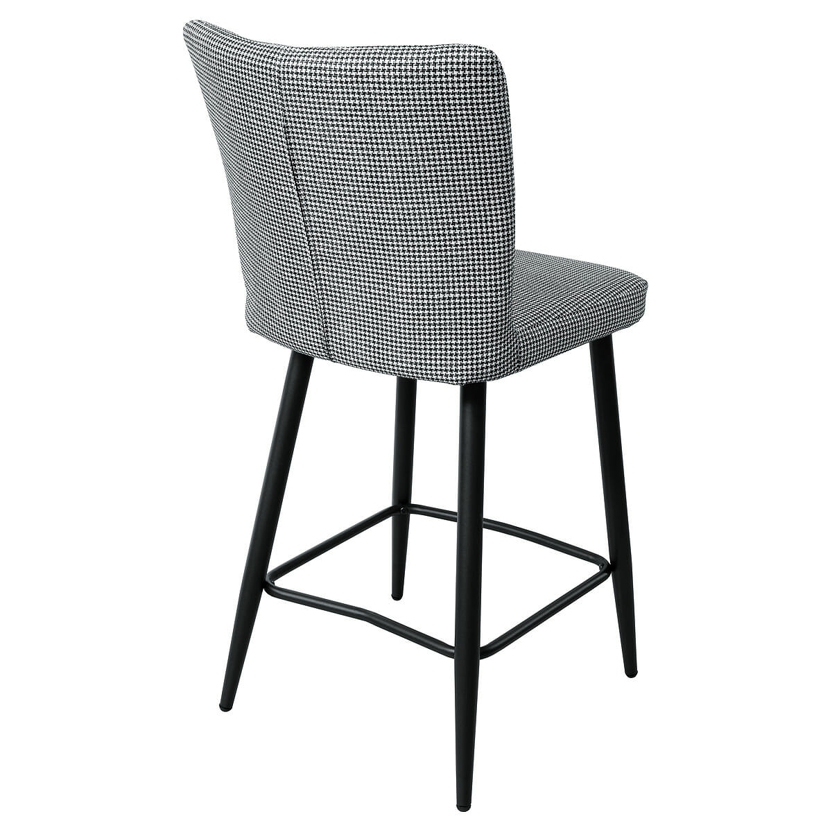 Carter Houndstooth Breakfast Counter Stool - Back