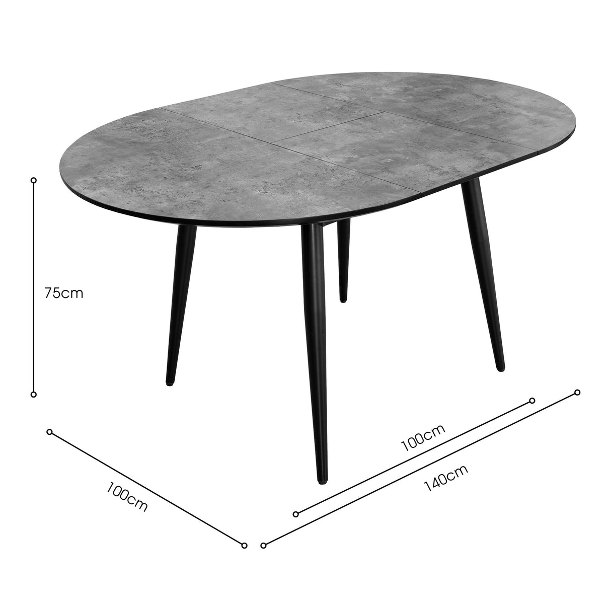Thornton Extending Grey Dining Table