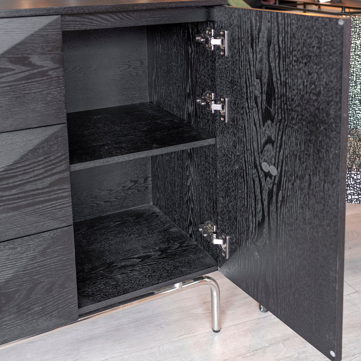 Hudson Black Wooden Sideboard