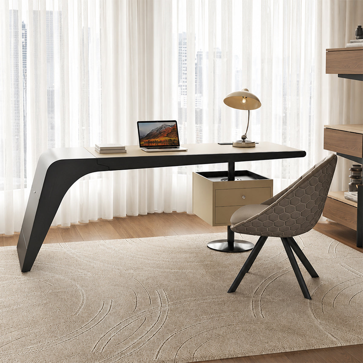 Noir Arc Executive Desk