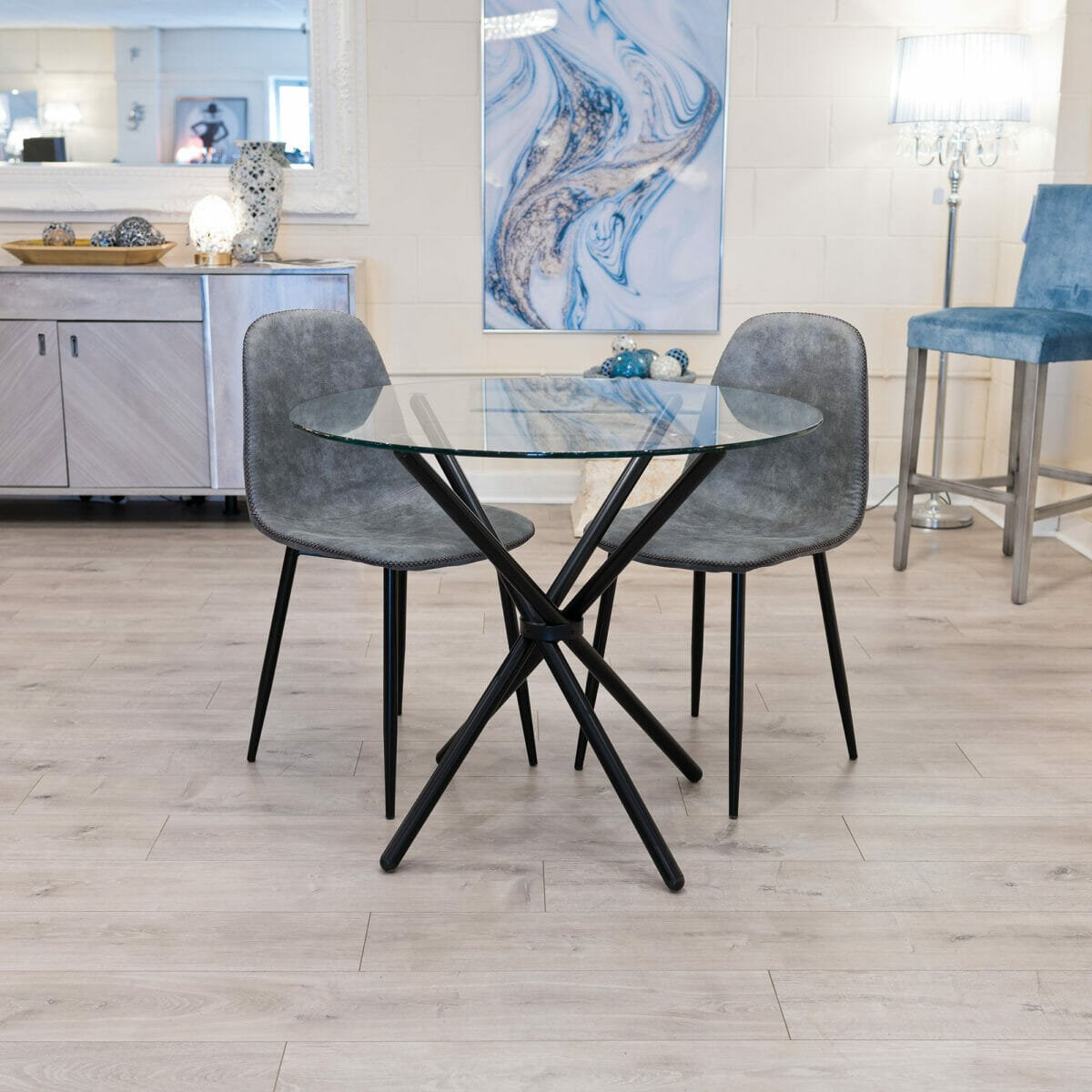 Criss Cross Black Dining Table