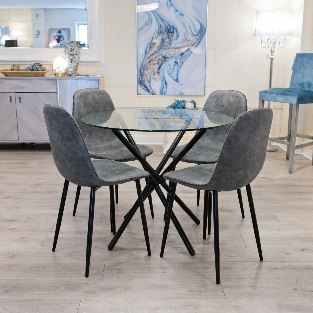 Criss Cross Black Dining Table