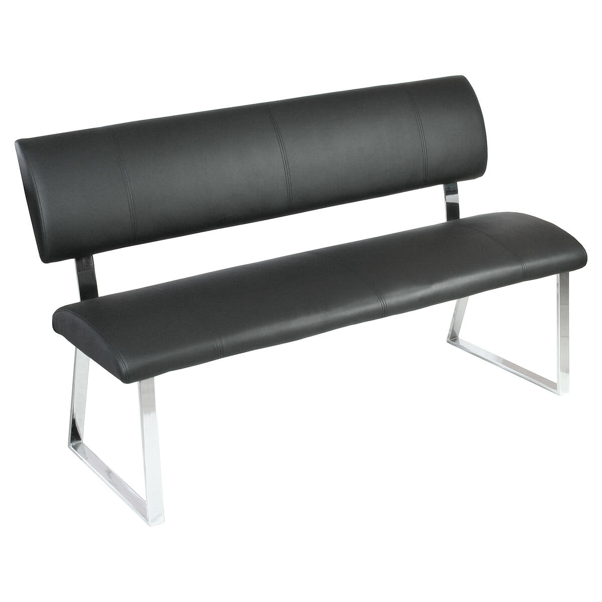 Triple Diner Bench - Black