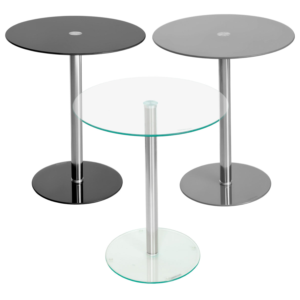 Podium Round Glass Side Table