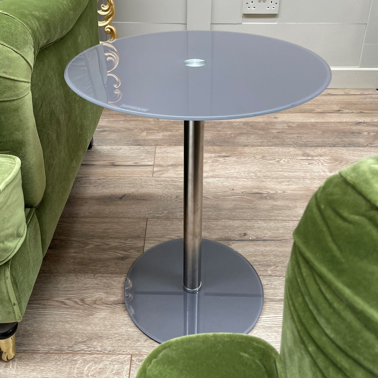 Podium Round Glass Side Table