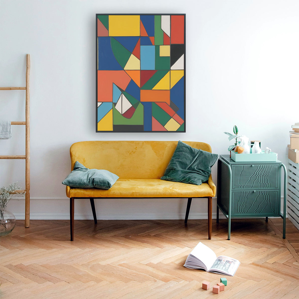 Geometric Harmony - Framed Wall Art (113cm x 85cm)