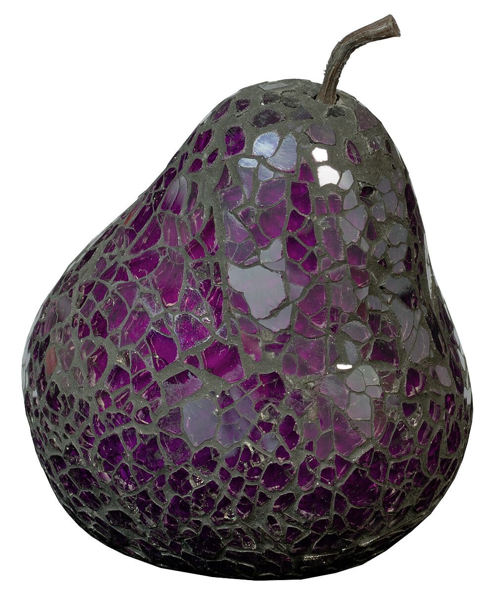 Mosaic Glass Pear - Purple