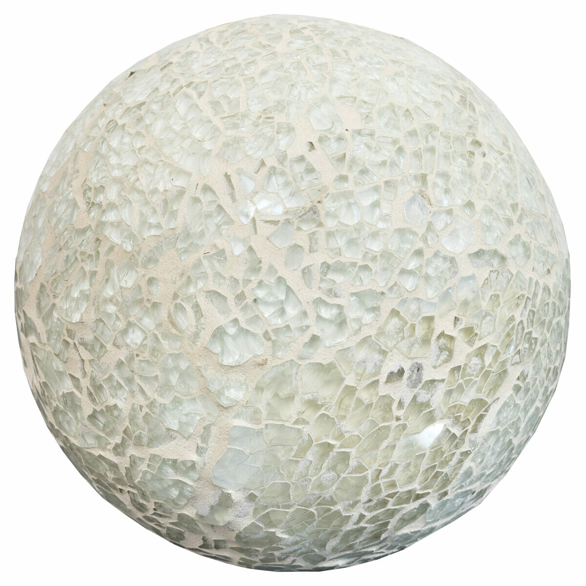Mosaic Glass Ball - White