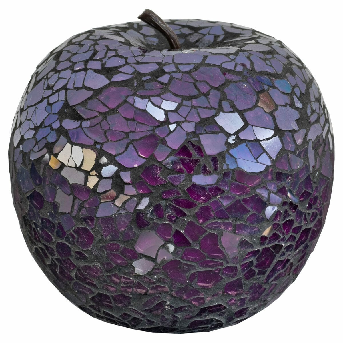 Mosaic Glass Apple - Purple