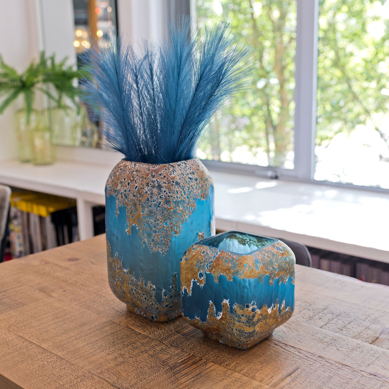 Lava Tall Glass Planter