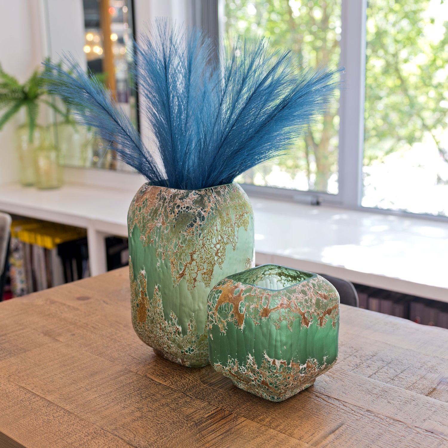 Lava Tall Glass Planter