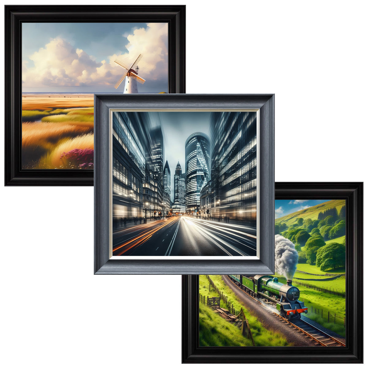Velvet Print Framed Artwork - Landscapes Collection